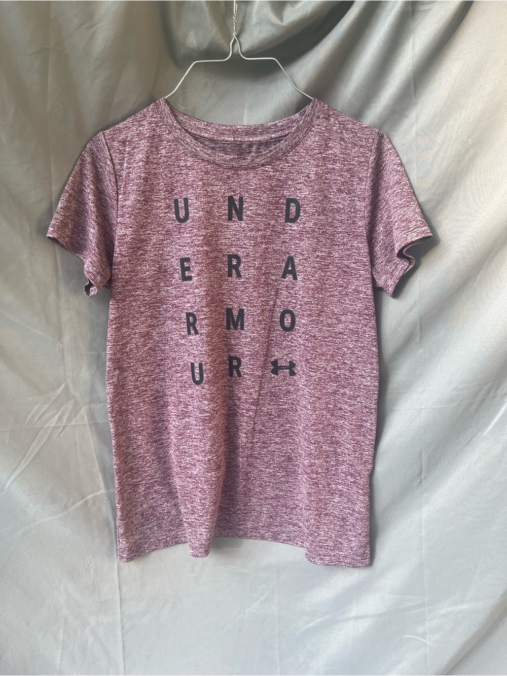 Under Armour Heathered Plum Short-Sleeve Logo Tee